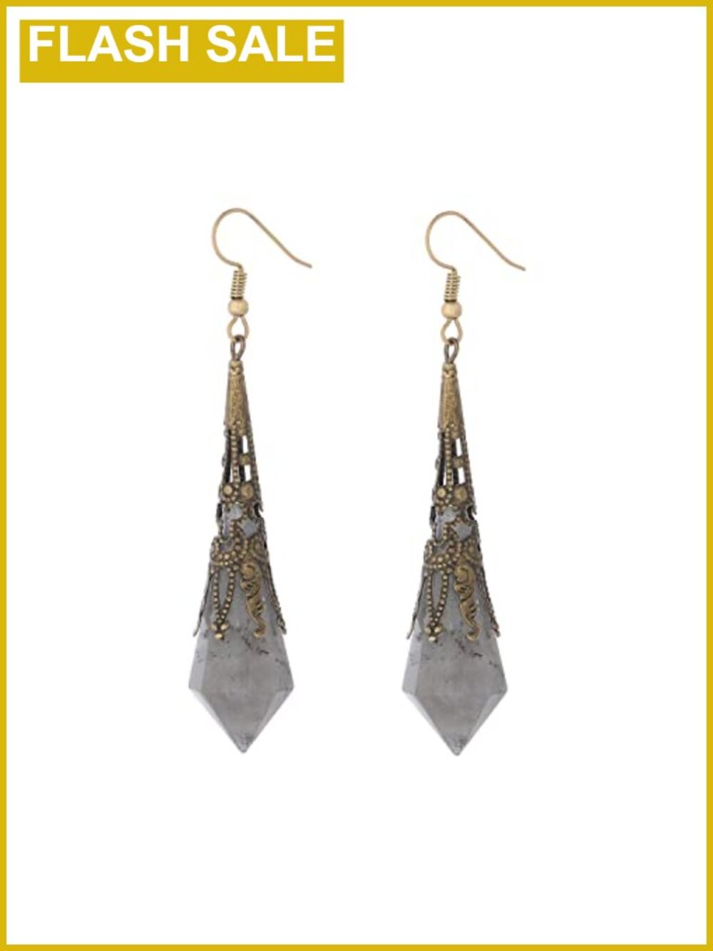 Labradorite Filigree Dangle Drop Earrings Women Hypoallergenic